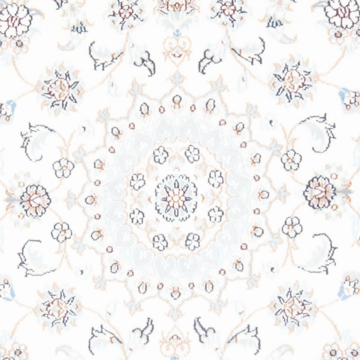 Alfombra de pasillo Alfombra Persa - Nain - Real - 198 x 80 cm - crema