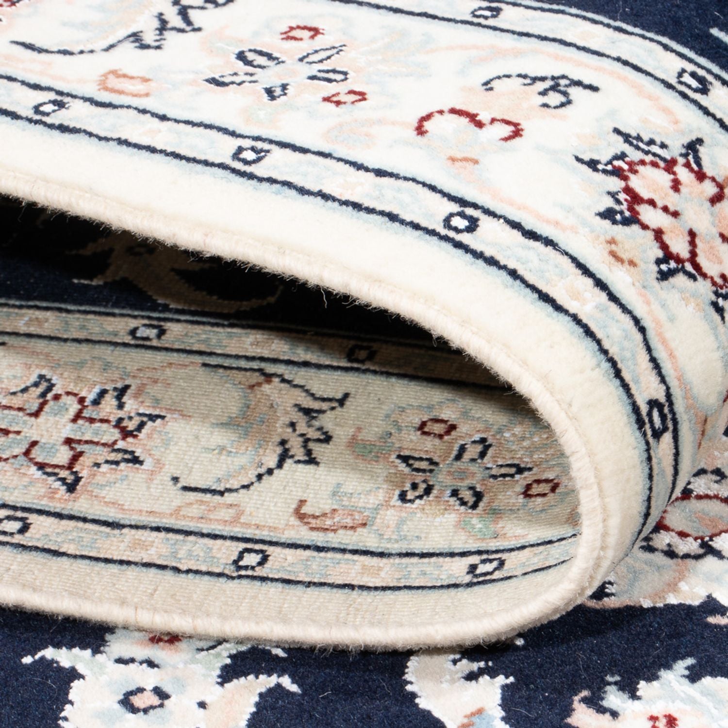 Alfombra de pasillo Alfombra Persa - Nain - Prima - 248 x 82 cm - azul oscuro