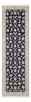 Alfombra de pasillo Alfombra Persa - Nain - Prima - 248 x 83 cm - azul oscuro