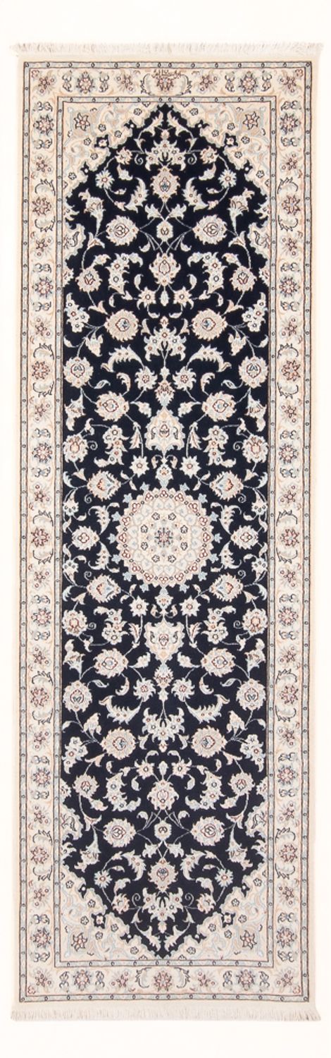 Alfombra de pasillo Alfombra Persa - Nain - Prima - 241 x 83 cm - azul oscuro