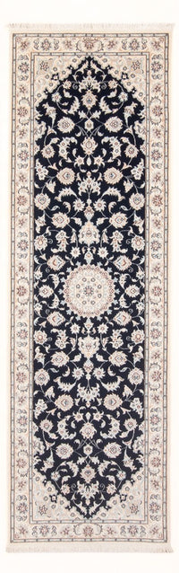 Alfombra de pasillo Alfombra Persa - Nain - Prima - 241 x 83 cm - azul oscuro