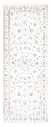 Alfombra de pasillo Alfombra Persa - Nain - Real - 212 x 80 cm - crema