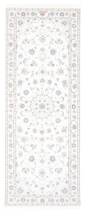 Alfombra de pasillo Alfombra Persa - Nain - Real - 212 x 80 cm - crema