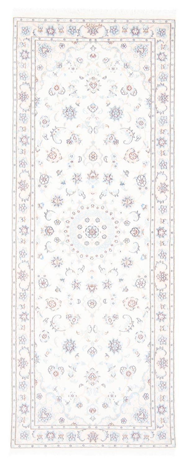 Alfombra de pasillo Alfombra Persa - Nain - Real - 212 x 80 cm - crema