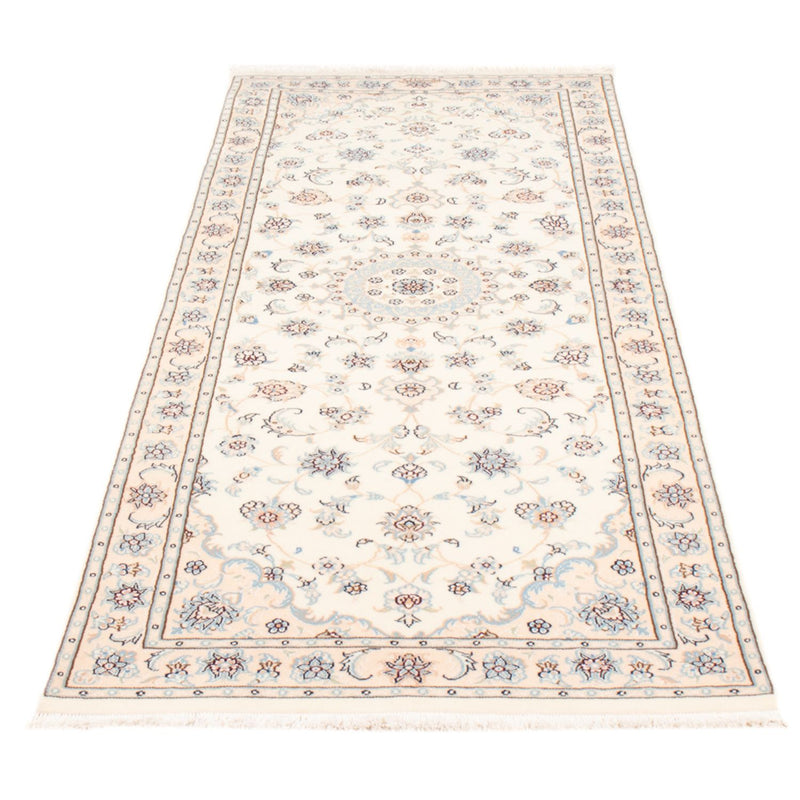 Alfombra de pasillo Alfombra Persa - Nain - Real - 212 x 80 cm - crema