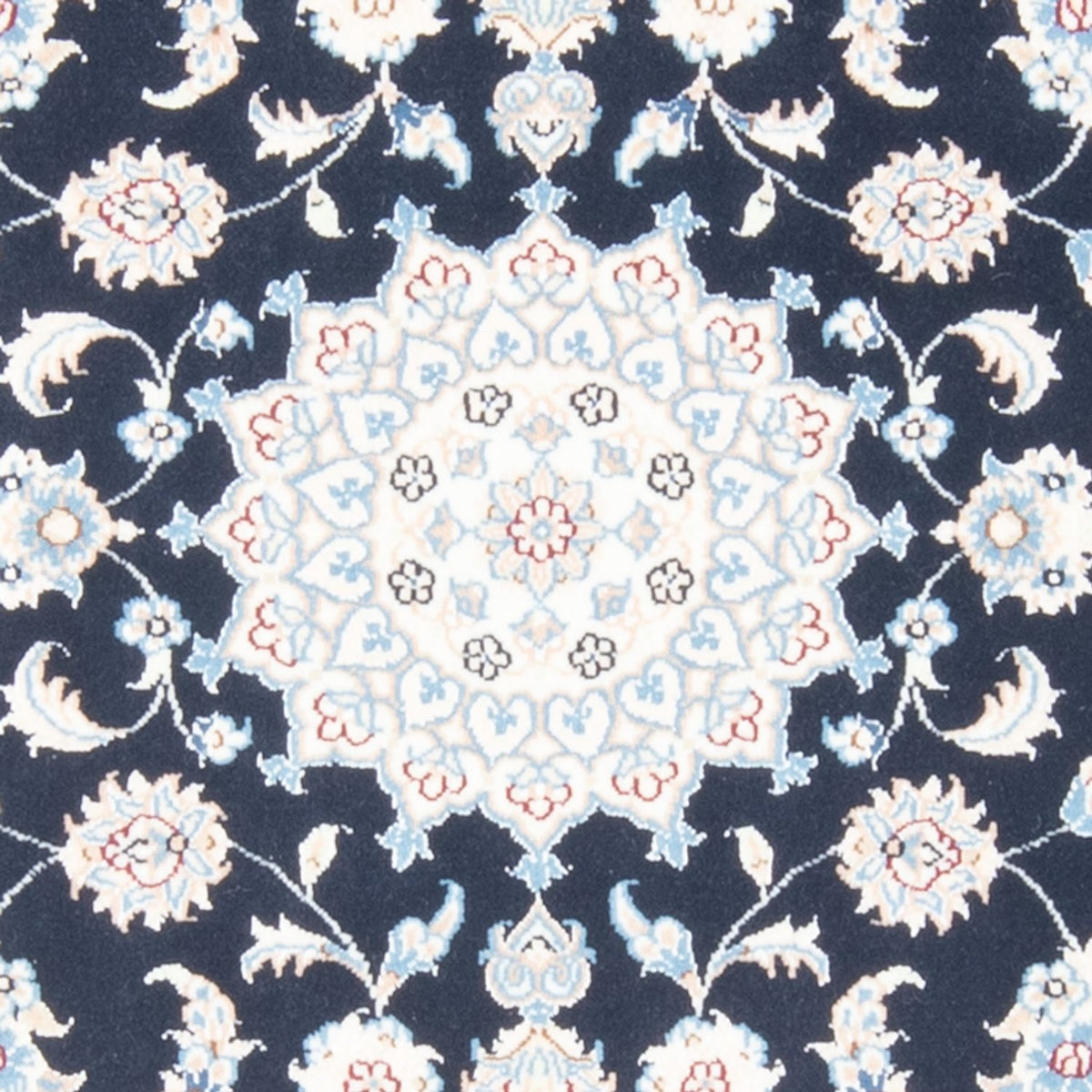 Alfombra de pasillo Alfombra Persa - Nain - Real - 194 x 82 cm - azul oscuro