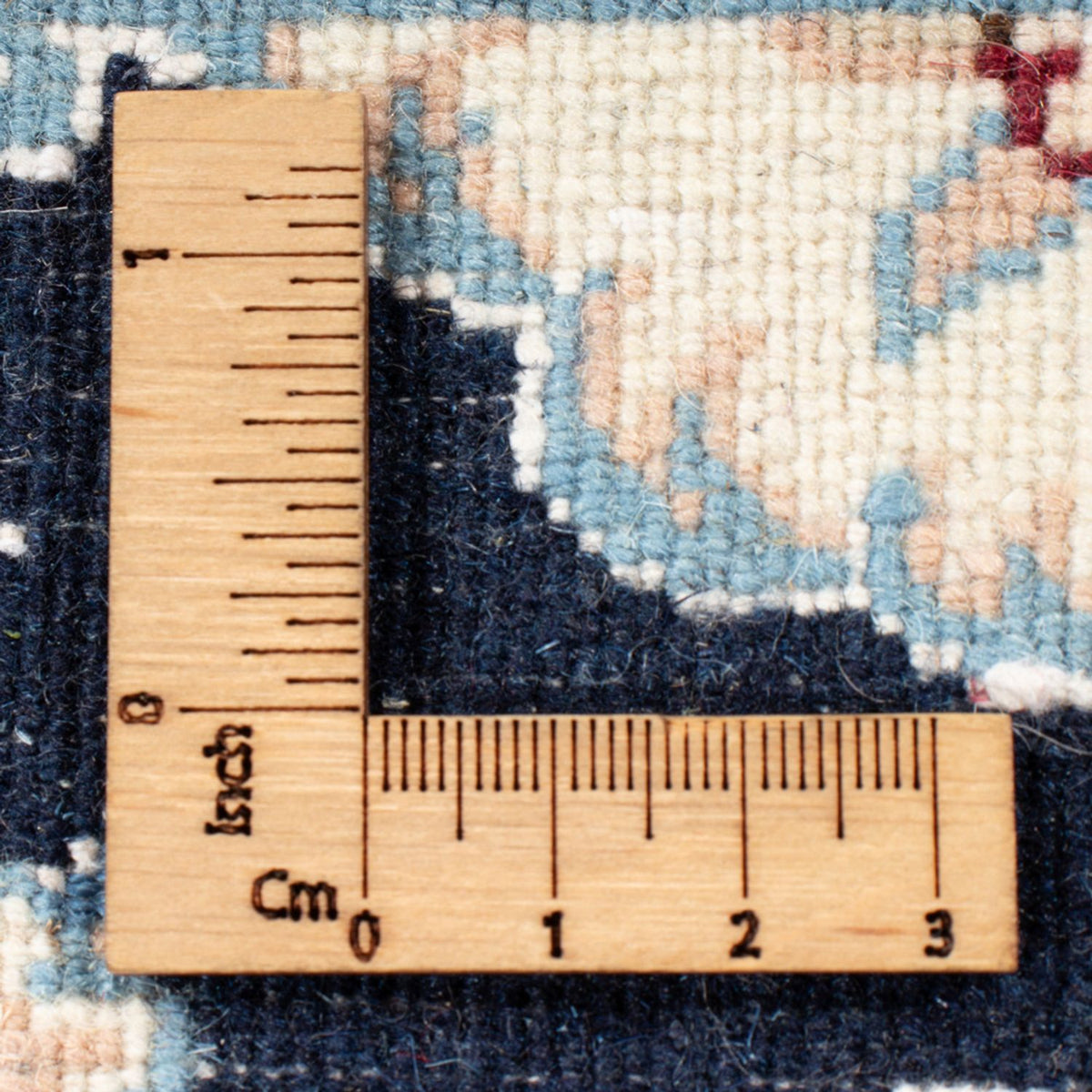 Alfombra de pasillo Alfombra Persa - Nain - Real - 194 x 82 cm - azul oscuro