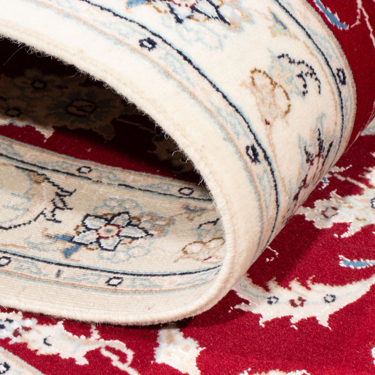 Alfombra de pasillo Alfombra Persa - Nain - Real - 202 x 80 cm - rojo