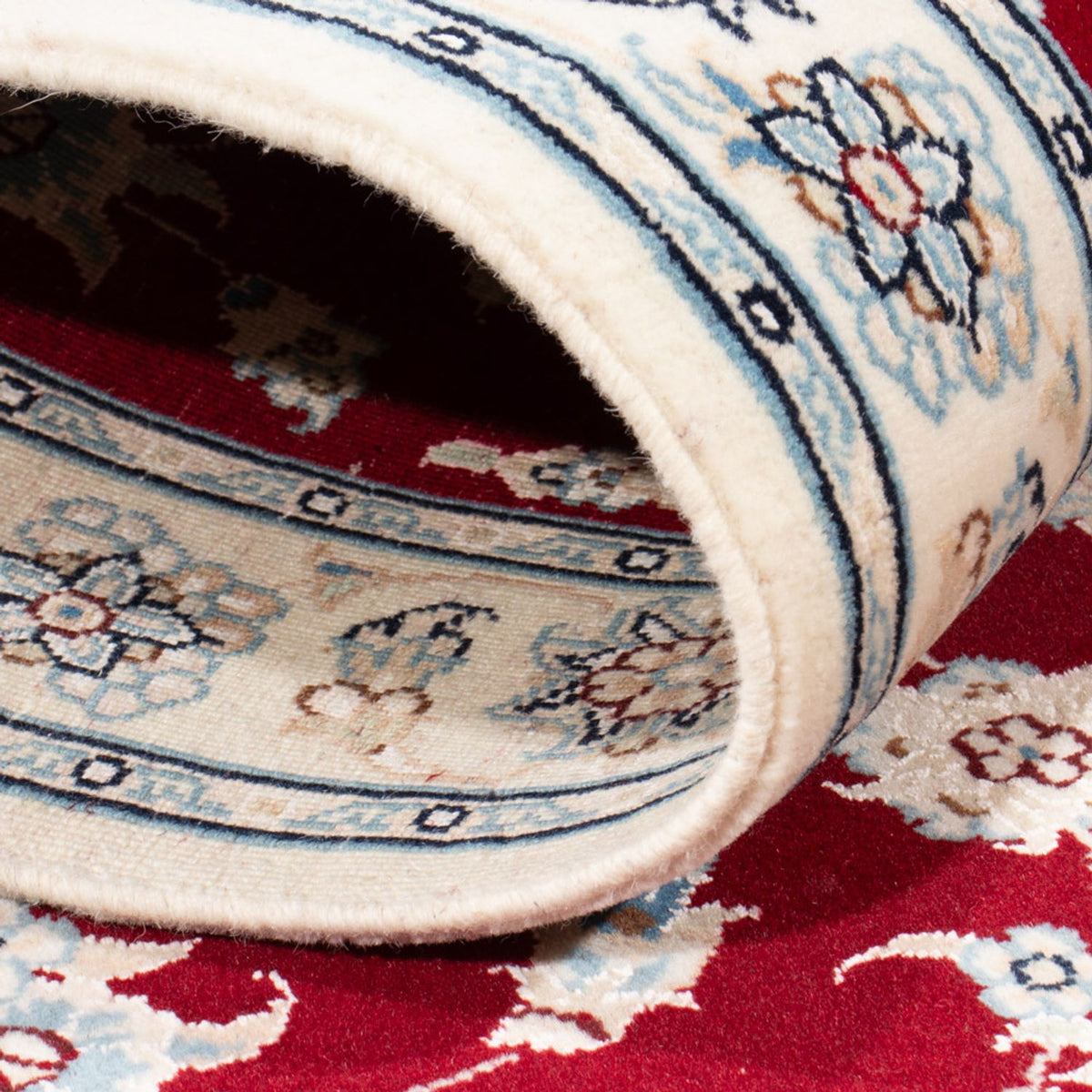 Alfombra de pasillo Alfombra Persa - Nain - Real - 204 x 80 cm - rojo