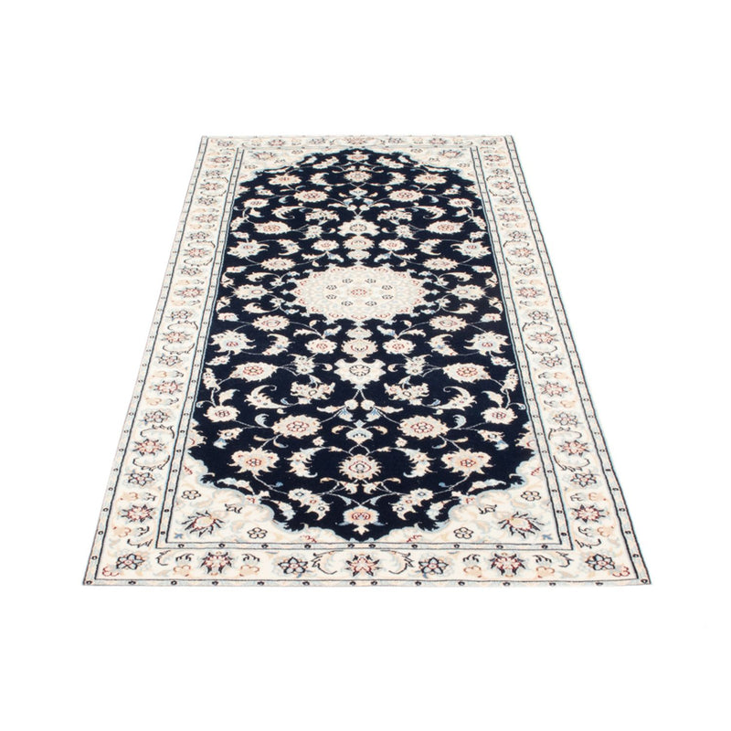 Alfombra de pasillo Alfombra Persa - Nain - Real - 200 x 80 cm - azul oscuro