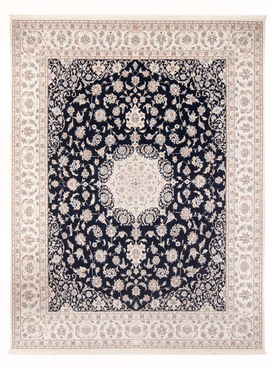 Alfombra Persa - Nain - Prima - 310 x 243 cm - azul oscuro