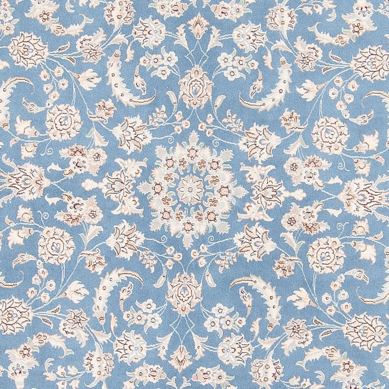 Alfombra persa - Nain redondo  - 200 x 200 cm - azul claro
