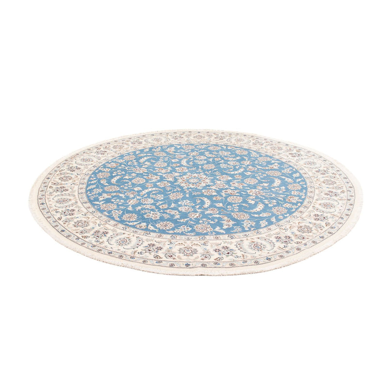 Alfombra persa - Nain redondo  - 200 x 200 cm - azul claro