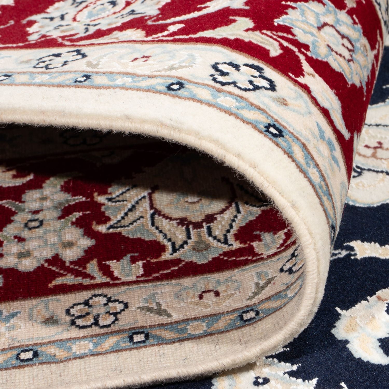 Alfombra Persa - Nain - Prima - 204 x 150 cm - azul oscuro