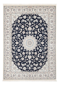 Alfombra Persa - Nain - Prima - 205 x 148 cm - azul oscuro