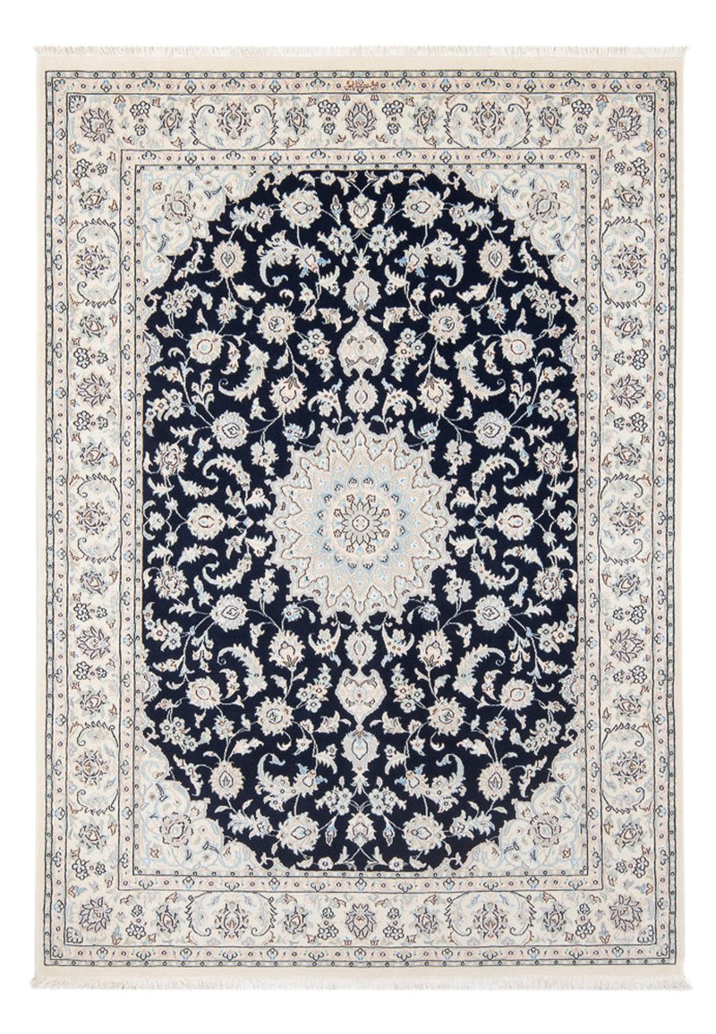 Alfombra Persa - Nain - Prima - 205 x 148 cm - azul oscuro