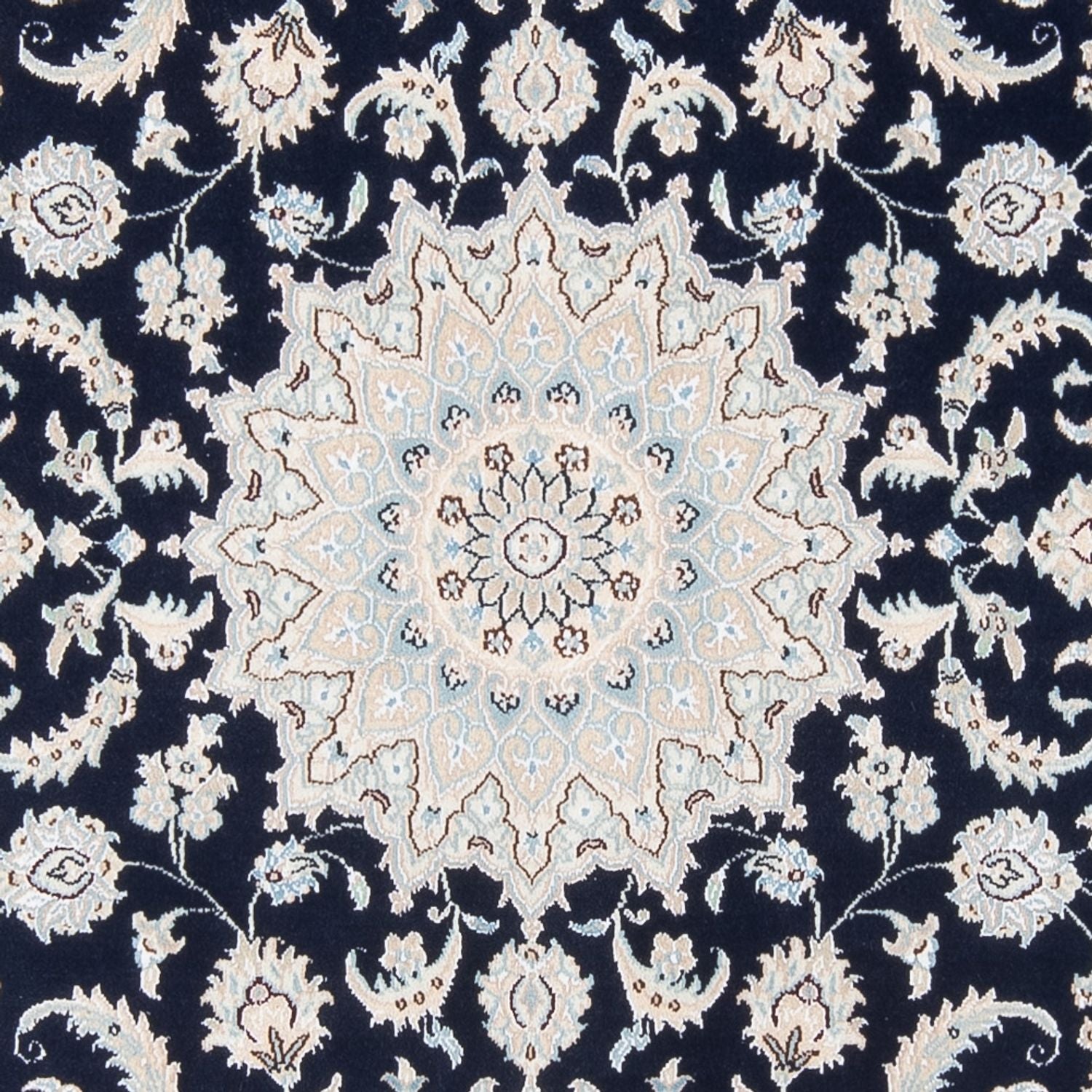 Alfombra Persa - Nain - Prima - 205 x 148 cm - azul oscuro