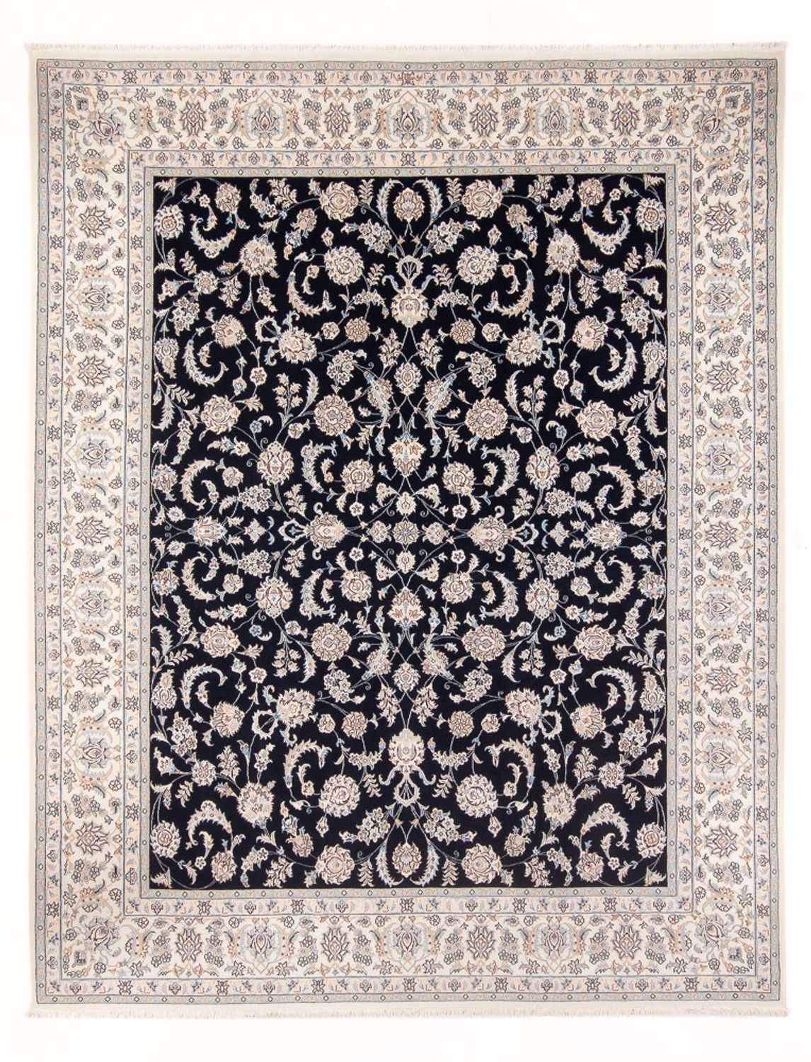 Alfombra Persa - Nain - Prima - 305 x 248 cm - azul oscuro