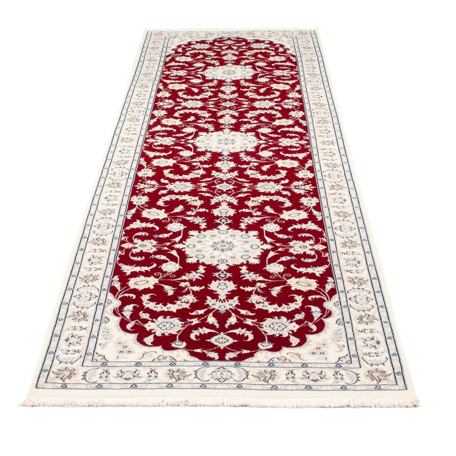 Alfombra de pasillo Alfombra Persa - Nain - Prima - 295 x 81 cm - rojo