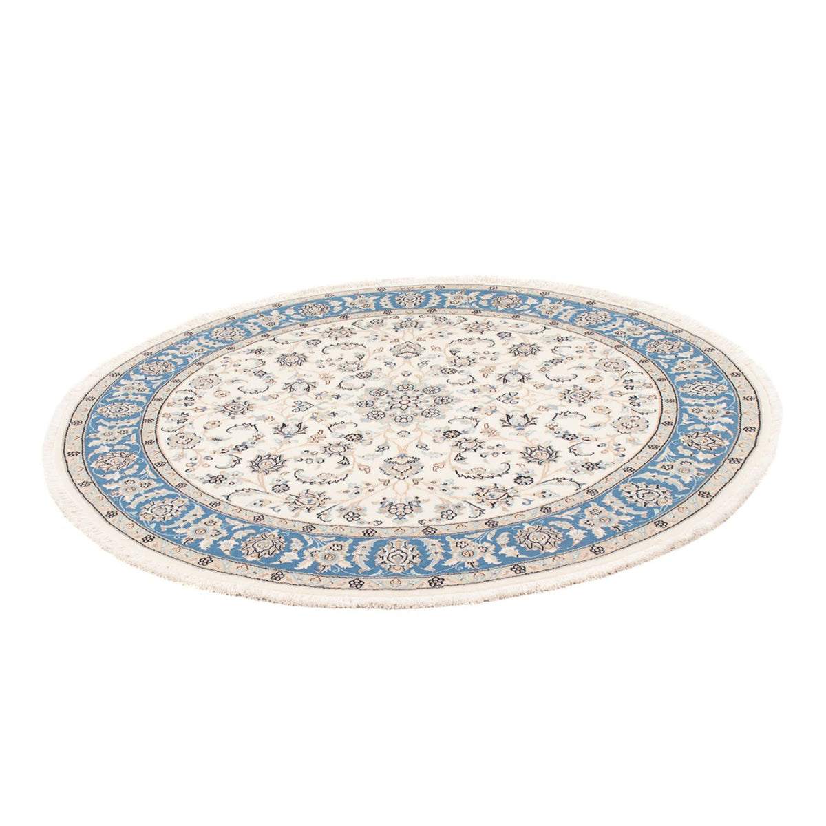 Alfombra Persa - Nain - Prima redondo  - 148 x 149 cm - crema