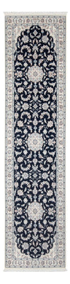 Alfombra de pasillo Alfombra Persa - Nain - Prima - 296 x 81 cm - azul oscuro