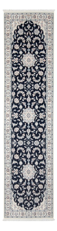 Alfombra de pasillo Alfombra Persa - Nain - Prima - 296 x 81 cm - azul oscuro