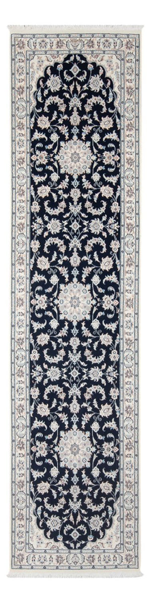 Alfombra de pasillo Alfombra Persa - Nain - Prima - 296 x 81 cm - azul oscuro
