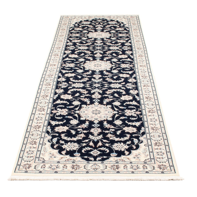 Alfombra de pasillo Alfombra Persa - Nain - Prima - 296 x 81 cm - azul oscuro