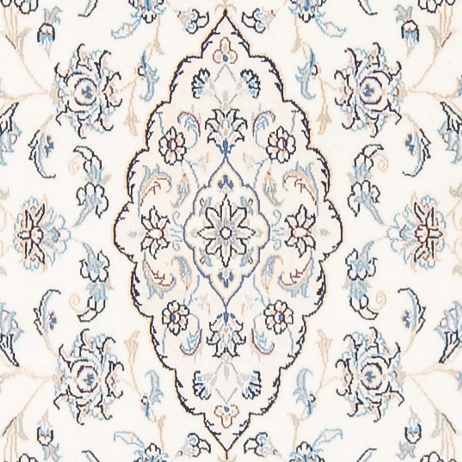 Alfombra de pasillo Alfombra Persa - Nain - Prima - 350 x 84 cm - crema