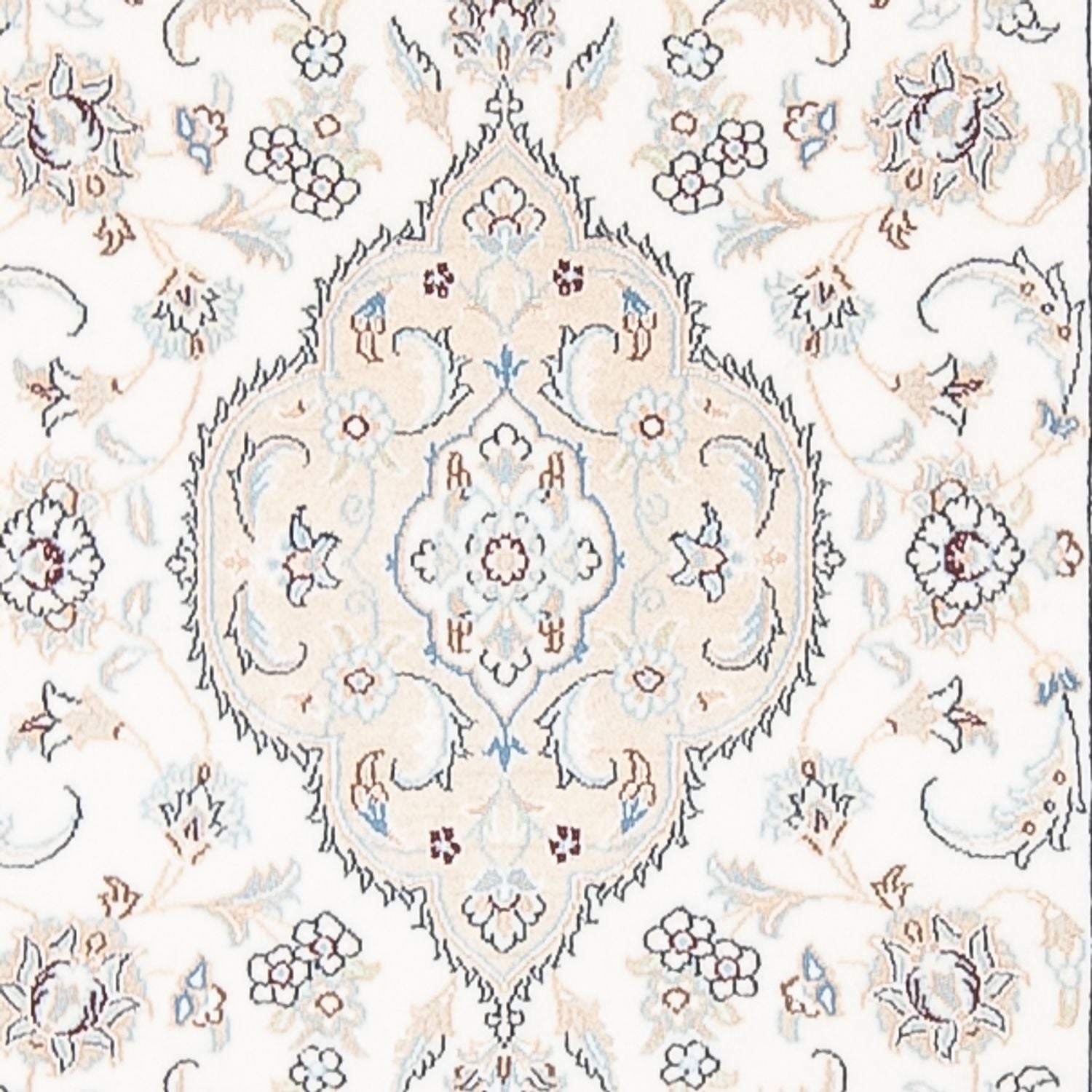 Alfombra de pasillo Alfombra Persa - Nain - Prima - 390 x 93 cm - crema