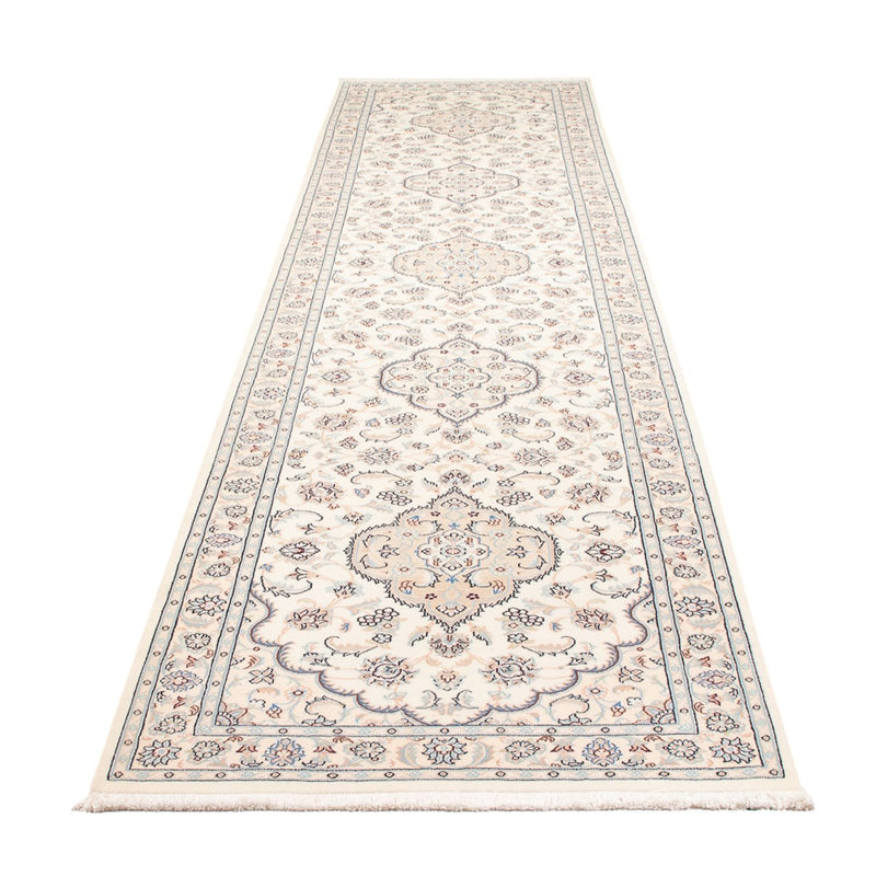 Alfombra de pasillo Alfombra Persa - Nain - Prima - 390 x 93 cm - crema