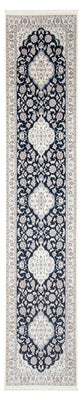 Alfombra de pasillo Alfombra Persa - Nain - Prima - 388 x 88 cm - azul oscuro