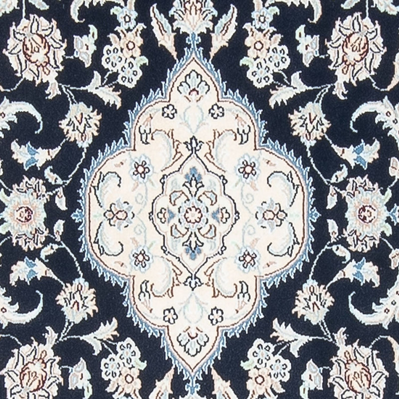 Alfombra de pasillo Alfombra Persa - Nain - Prima - 388 x 88 cm - azul oscuro