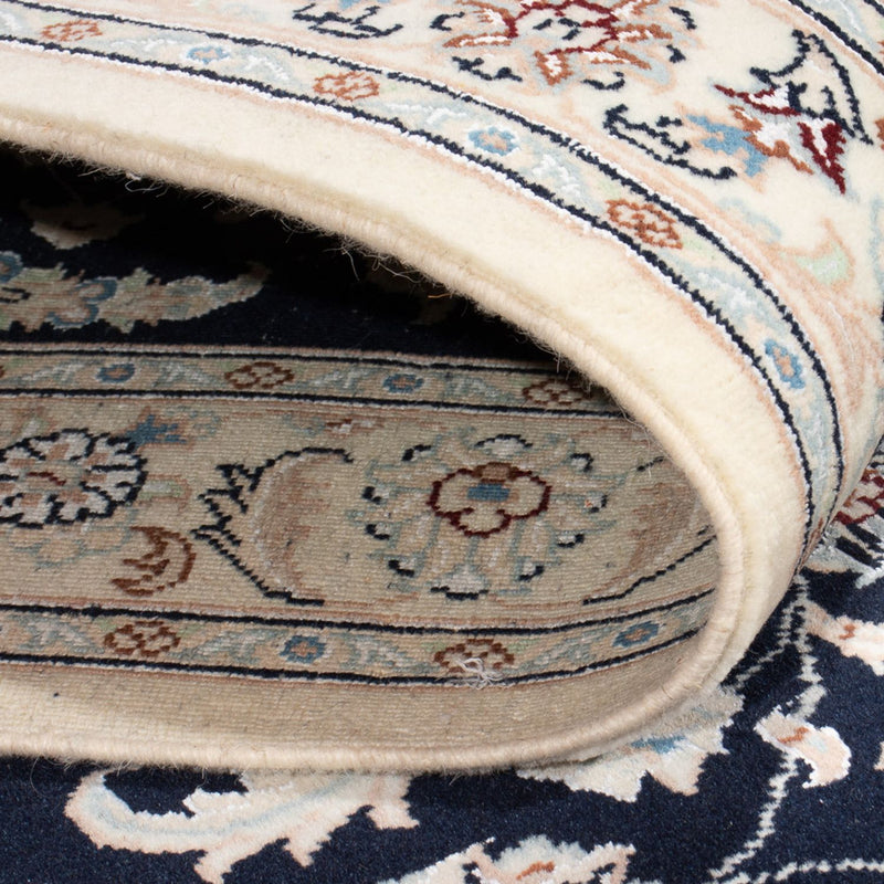 Alfombra de pasillo Alfombra Persa - Nain - Prima - 388 x 88 cm - azul oscuro