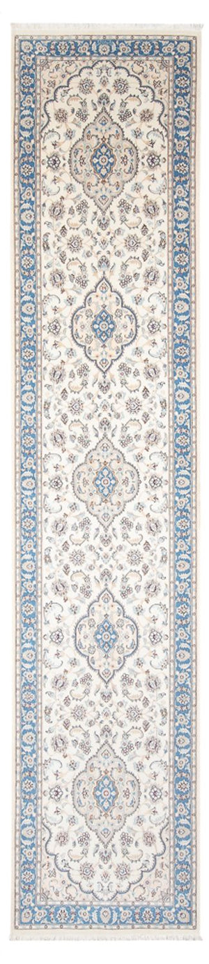 Alfombra de pasillo Alfombra Persa - Nain - Prima - 394 x 91 cm - crema