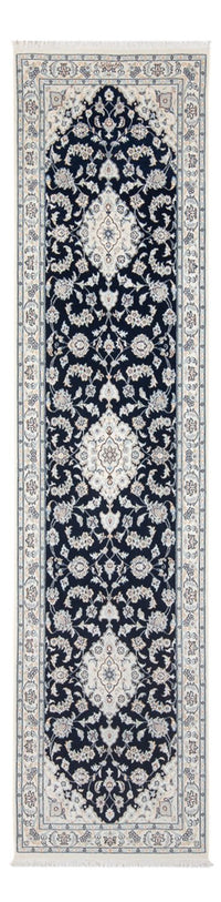 Alfombra de pasillo Alfombra Persa - Nain - Prima - 302 x 81 cm - azul oscuro