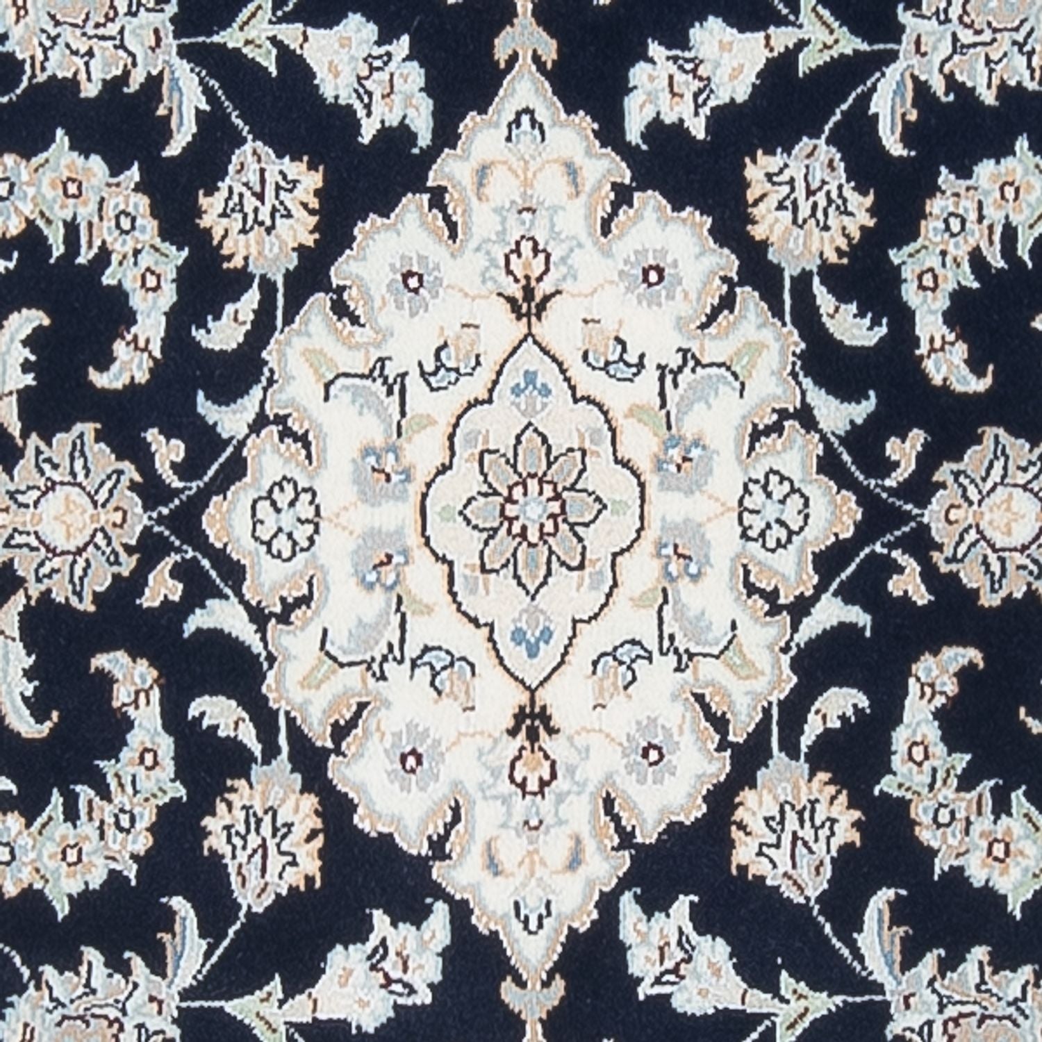 Alfombra de pasillo Alfombra Persa - Nain - Prima - 302 x 81 cm - azul oscuro