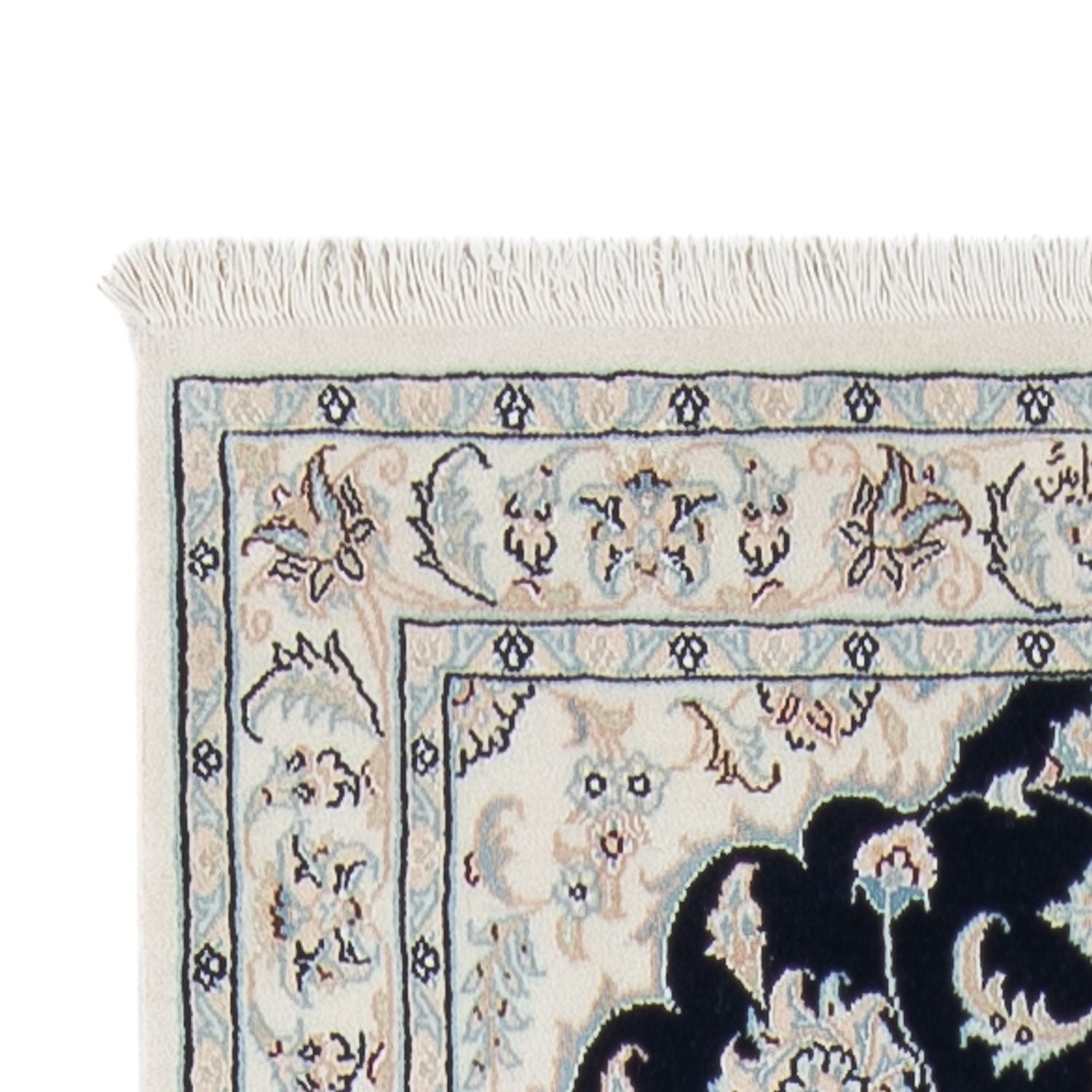Alfombra de pasillo Alfombra Persa - Nain - Prima - 302 x 80 cm - azul oscuro
