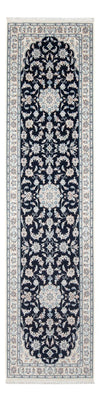 Alfombra de pasillo Alfombra Persa - Nain - Prima - 305 x 82 cm - azul oscuro