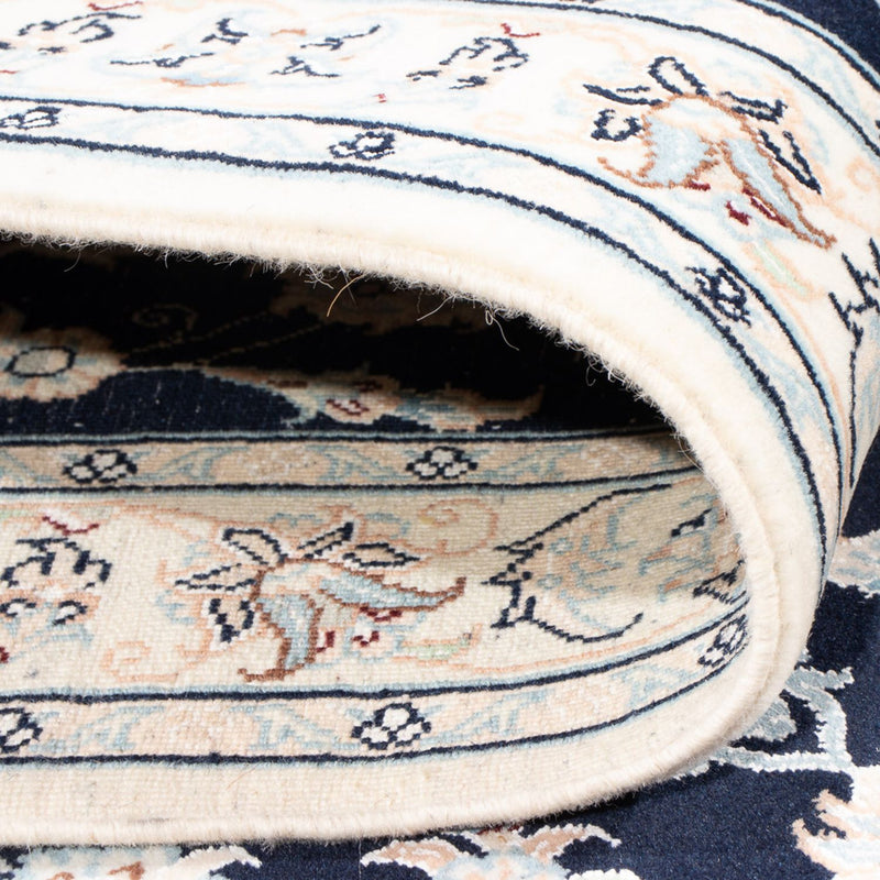Alfombra de pasillo Alfombra Persa - Nain - Prima - 305 x 82 cm - azul oscuro