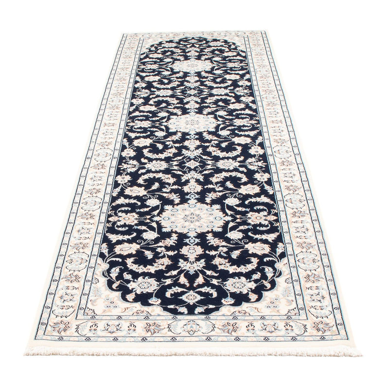 Alfombra de pasillo Alfombra Persa - Nain - Prima - 305 x 82 cm - azul oscuro