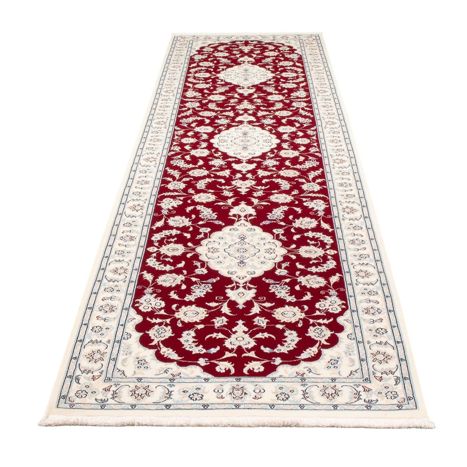 Alfombra de pasillo Alfombra Persa - Nain - Prima - 344 x 80 cm - rojo