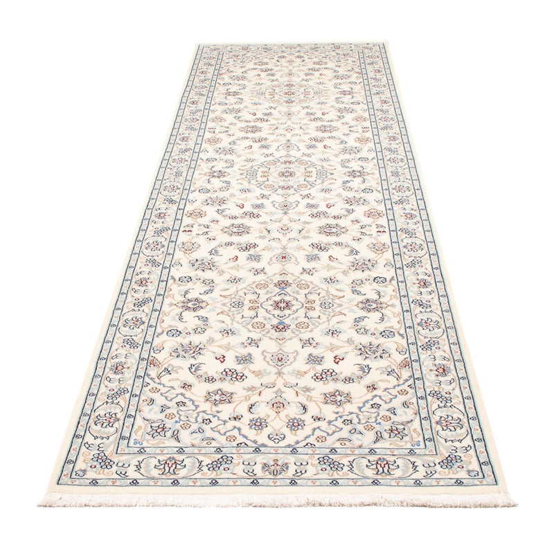 Alfombra de pasillo Alfombra Persa - Nain - Prima - 303 x 81 cm - crema