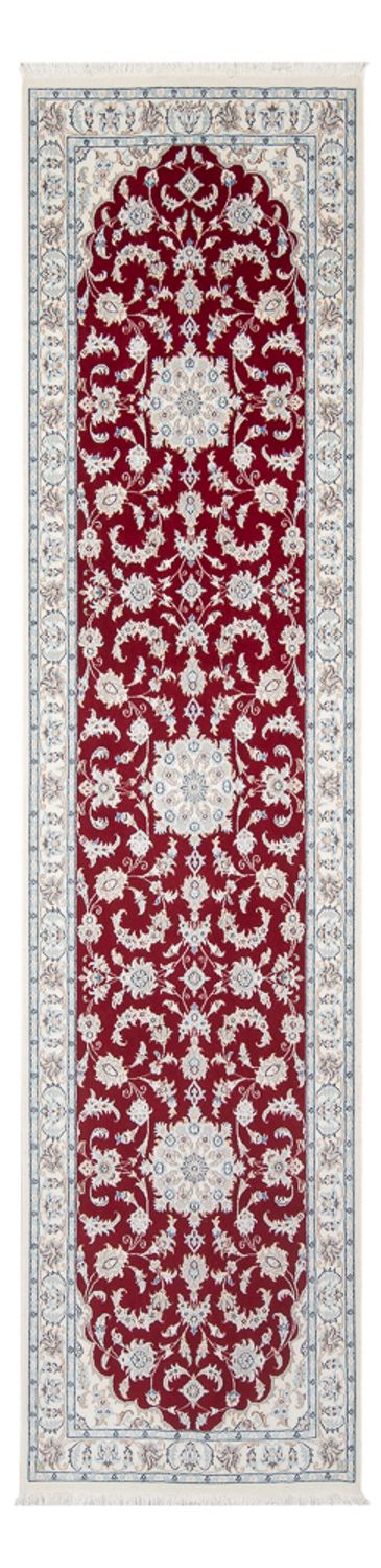 Alfombra de pasillo Alfombra Persa - Nain - Prima - 298 x 83 cm - rojo