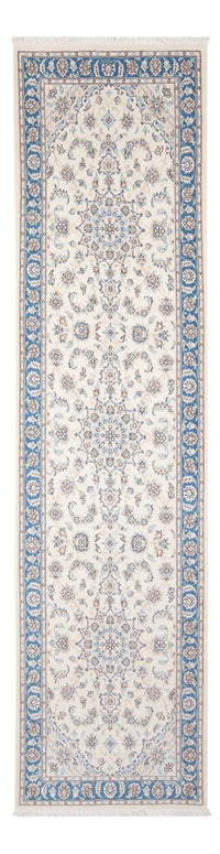 Alfombra de pasillo Alfombra Persa - Nain - Prima - 306 x 90 cm - crema