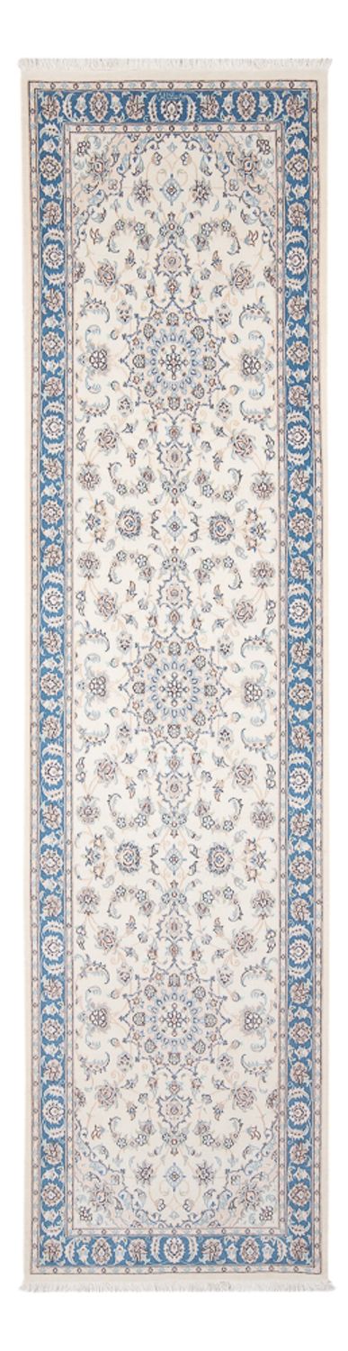 Alfombra de pasillo Alfombra Persa - Nain - Prima - 306 x 90 cm - crema