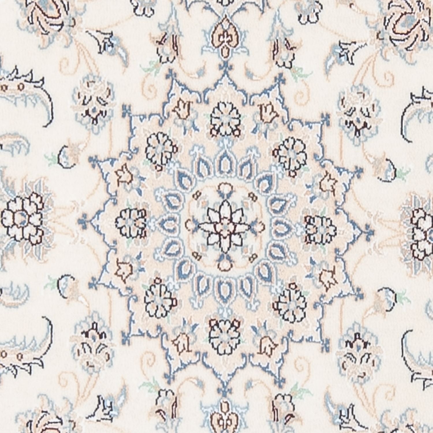 Alfombra de pasillo Alfombra Persa - Nain - Prima - 306 x 90 cm - crema