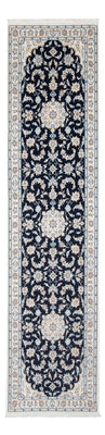 Alfombra de pasillo Alfombra Persa - Nain - Prima - 302 x 83 cm - azul oscuro
