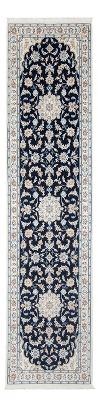 Alfombra de pasillo Alfombra Persa - Nain - Prima - 302 x 83 cm - azul oscuro