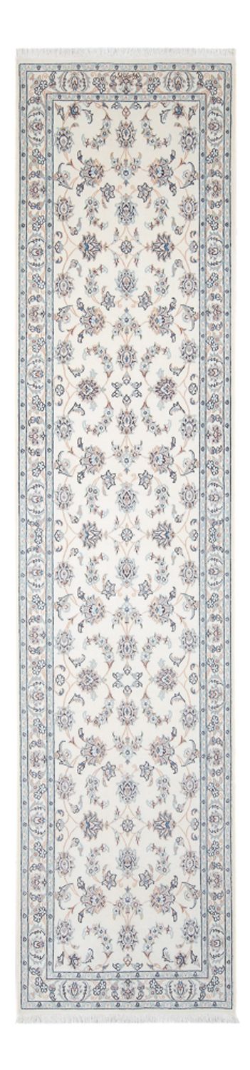 Alfombra de pasillo Alfombra Persa - Nain - Prima - 314 x 81 cm - crema